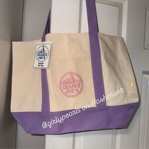 Trader Joe’s Lavender Large Tote Bag